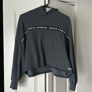 Under Armour cropped blue hoodie